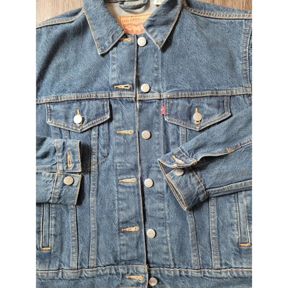 Levi's Denim Trucker Jacket Long Sleeve Y2K Women's Small - Picture 2 of 12